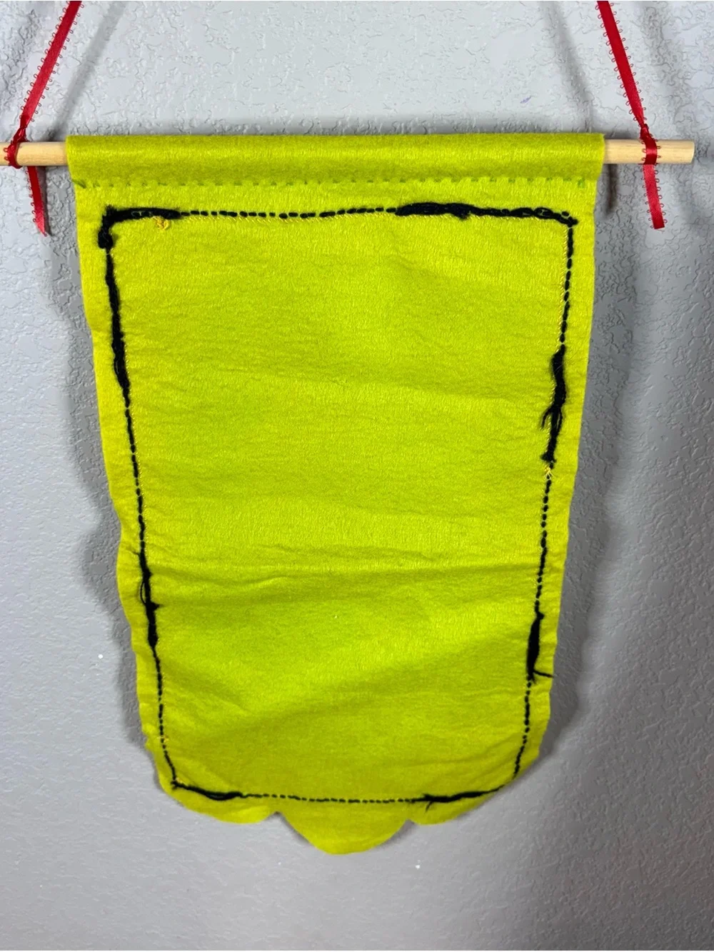 Bright Yellow Felt Wall Hanging - 